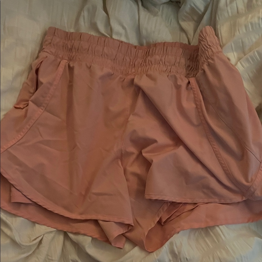 Women's Peach Athletic Shorts